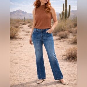 Nicole Miller SoHo High Rise Bootcut Blue Women's Jeans 12